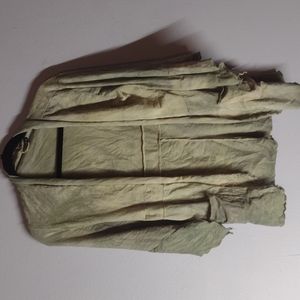 Green tye dye hemp jacket